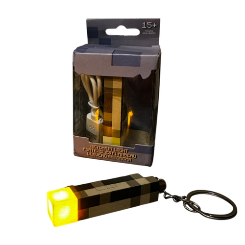 Minecraft-Inspired Mini Torch Keychain™